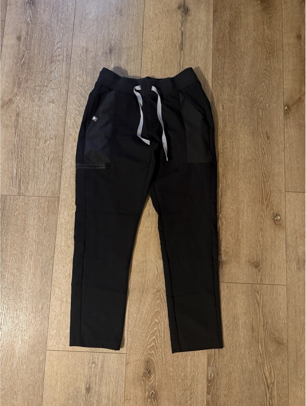 Figs Womens Manari Medical Scrub Pants Black Style W20SW2021 w/ Drawstring 2XS